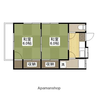 西本アパート【2階】の間取り
