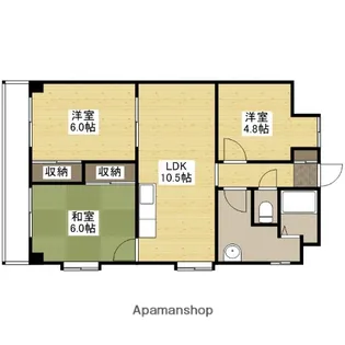 サンシャイン【6階】の間取り