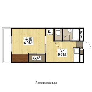 パークサイド茶木【5階】の間取り