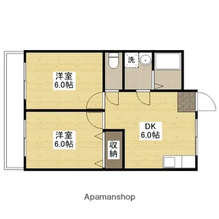 中広ハイム【4階】の間取り