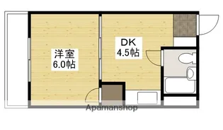 コーポ乗松【201号室】の間取り