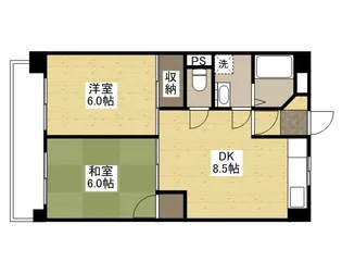ヴィラ城山【2階】の間取り