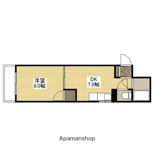 プロヴァンス平野町【5階】の間取り
