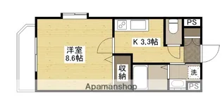 ディオパルテ祇園【1階】の間取り