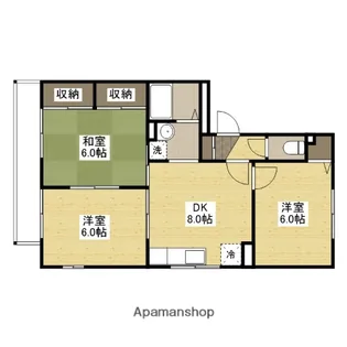セジュール藤井【3階】の間取り