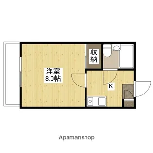 サンリバー新宅【6階】の間取り