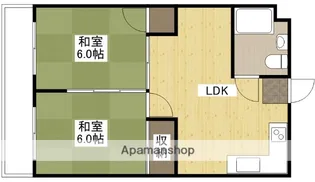 2LDKの間取り画像