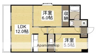 グリーンコート毘沙門【9階】の間取り