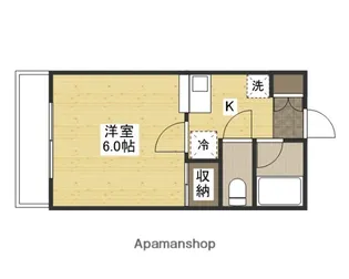 ロアール上天満【6階】の間取り