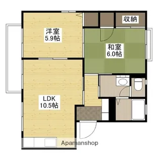 クレール華C棟【2階】の間取り