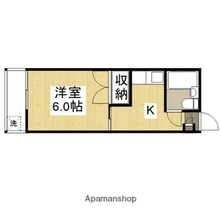 スクエアハウス【406号室】の間取り