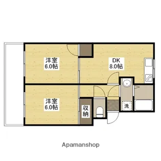 サウスバード【1階】の間取り