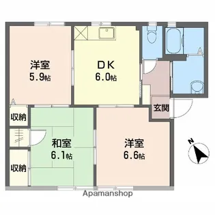 フォーレス中野 壱番館【1階】の間取り