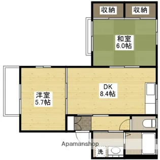 エターナルハイツ中村【2階】の間取り