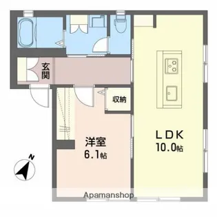 サリーゼ名田【1階】の間取り