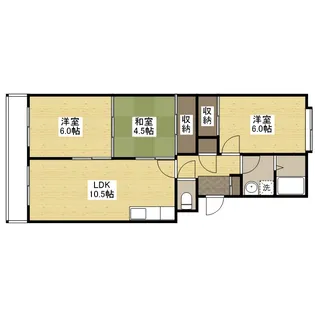 カルチャー岡【2階】の間取り