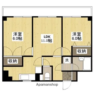 ベルクール堺町【3階】の間取り