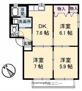 ポルックス【2階】の間取り