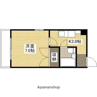 西本ビル【404号室】の間取り