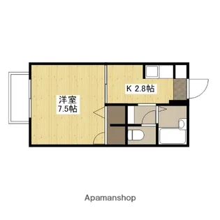 サニーハイツMARU【2階】の間取り