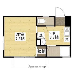 セジュール伴安【1階】の間取り