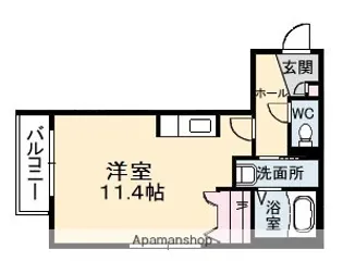 ベルヴュー段原【3階】の間取り