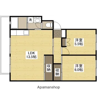 第2サンコーポ井口【1階】の間取り