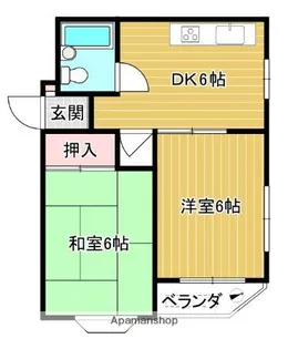 コーポ倖【1階】の間取り