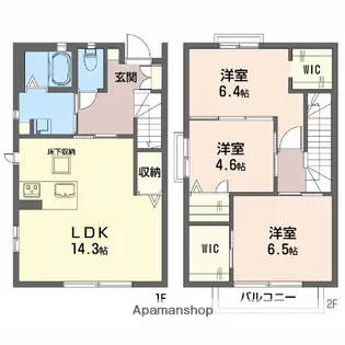 サニーコート C棟【1階】の間取り