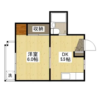 コーポカワモト【1階】の間取り
