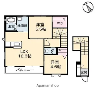 ピュアハーモニー B棟【2階】の間取り