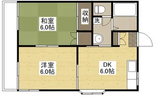 リベルジュ三筋【2階】の間取り