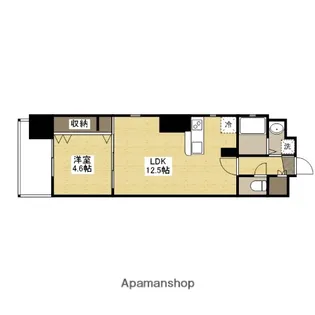 THE GRAND WASHU 堺町【5階】の間取り