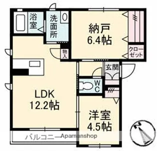 コンフォーザ庚午中【2階】の間取り