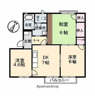 ファミール中村【1階】の間取り