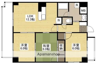 グランピア白島中町【2階】の間取り