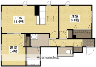アン アロウ ガァデンズ A棟【1階】の間取り