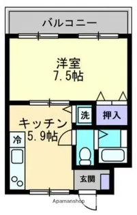 マンション渡辺【2階】の間取り