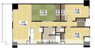 ベイサイドパレス宇品【13階】の間取り