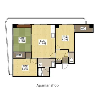 パークヒルズ6番館【4階】の間取り