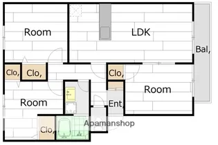 HOLLY HOUSE【3階】の間取り