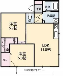 T’Sレーヴィンス【2階】の間取り