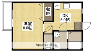 パナハイツ皆実【2階】の間取り