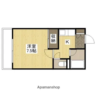 1Kの間取り画像
