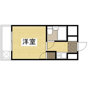 スタープラザ三筋【1階】の間取り