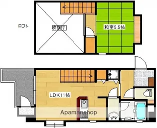 フォーセゾン中広【2階】の間取り