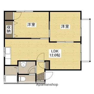 ハピネス中川 A棟【202号室】の間取り