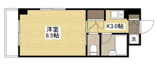 フレア21三篠【8階】の間取り
