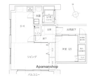 ロッコー上八丁堀グランドマンション【7階】の間取り