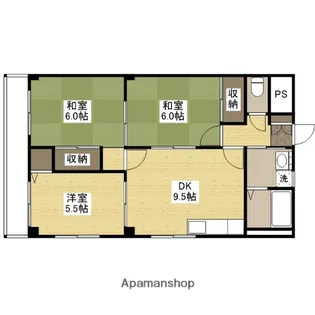 ハイム波多野Ⅱ【3階】の間取り